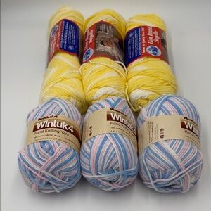WonderArt Wintuk & Luon Brand Crochet Knitting Yarn Bundle